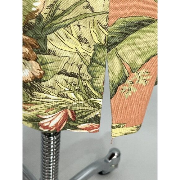 VtgTalbots Dress Hawaiian Tropical Sheath Beaded Monkey V Neck Size 8 - Picture 8 of 16